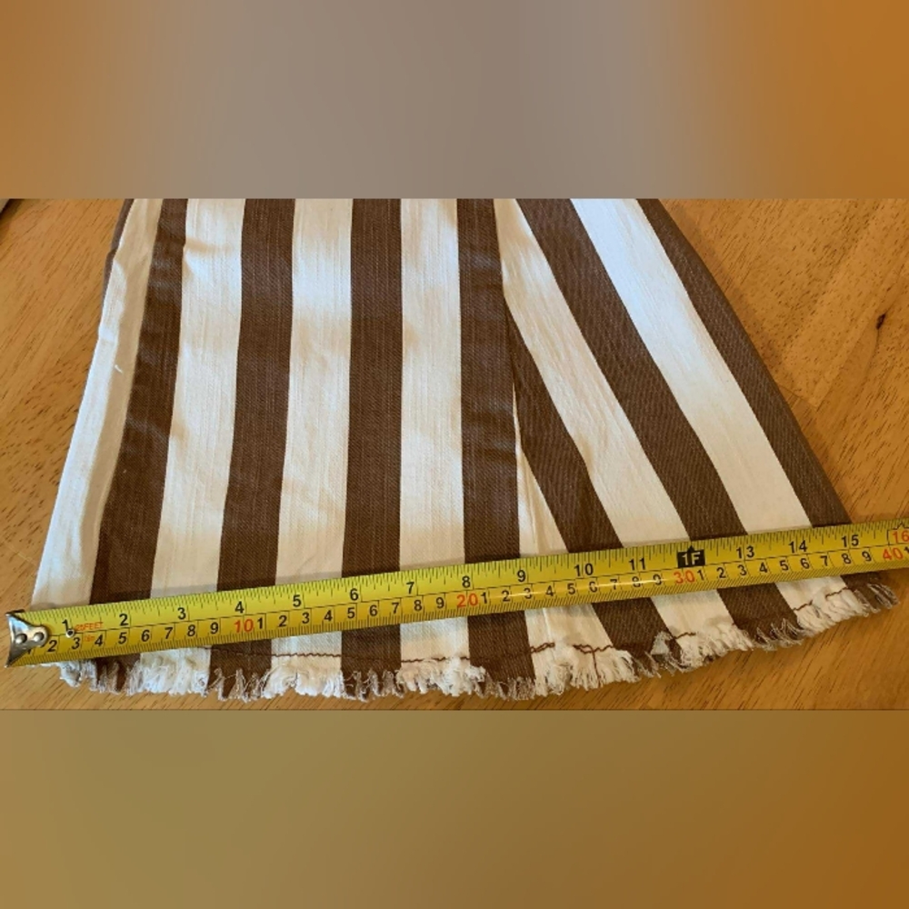 Judith March Brown And White Striped Flare Pants Size L - Picture 8 of 9